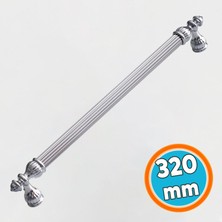 Nzb Mobilya Dolap Çekmece Kapak Mutfak Kulpları Kulbu Dolabı Kulpu 320 mm Krom Renk Kulp Metal