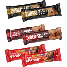 Züber Atıştırmalık Bar 6 Lı Karma Paket / 3 Çeşit