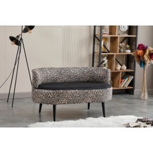 Azra Mobilya Sydney Modern Ikili Koltuk Kanepe | Modern | Dijital Baskılı Kumaş | Leopar Desen