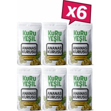 Kuru Yeşil Ananas Kurusu – 420 Gr – 6x70 Gr – Kuru Ananas – Şekersiz – Doğal Kurutulmuş Meyve