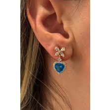 Xuping Vip Küpe - Xuping Zirkon Taşlı Gold Taşlı Model Xuping Çivi Küpe Kararmaz Solmaz