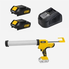 Rtrmax RTX1878B Silikon Tabancası - RTX1802 Akü (2 Adet) - RTX1809 Şarj Aleti