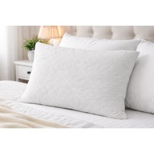 Yünteks Günaydın Bambu Yastık , Nefesalan Doku ,organik, Kapitoneli , Çantalı ,matwıse Baskı, 50X70 Yastık