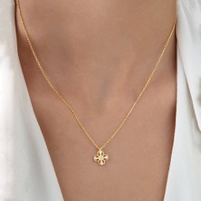 Else Silver 925 Ayar Dört Yapraklı Yonca Gümüş Kolye