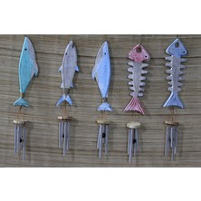 Store Mania Ahşap Balıklı Metal Çan  STRMIA-RSTTT34