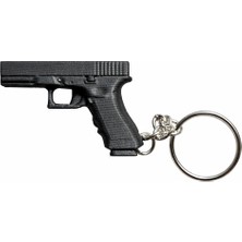 Tabanca Şeklinde Özel Tasarım Araç Anahtarlığı | Siyah Mini Silüet Anahtarlık | Hediyelik Anahtarlık Modeli