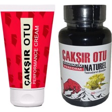 Çakşır Otu Kremi 2 Adet Hacmine Süresine Katılığına Penismasaj Kremi 50 ml + 60 Lı Çakşır Otu Kapsülleri