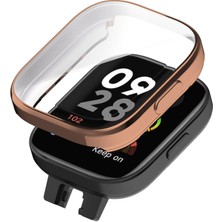 Maks Technology Redmi Watch 3 360 Derece Korumalı Kasa ve Ekran Koruyucu Mkst Watch Gard 30 - Rose Gold