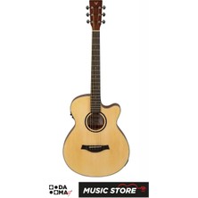Valler AGX300 Ince Kasa Elektro Akustik Gitar – Natürel Mat