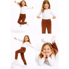 Mini Kanka Kız Çocuk Kadife Pantolon Yumuşak Dokulu Hareket Özgürlüğü Sunan Günlük Stil