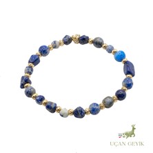 Uçan Geyik Lapis Lazuli Doğal Taş Bileklik - Bilgelik, İletişim, Sezgi, Farkındalık