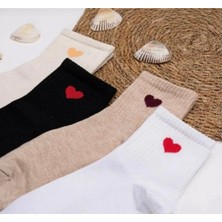 Bemp 4’lü Kalp Desenli Kadın Kolej Çorap