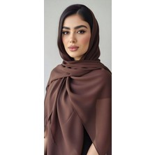 Moda Nur Modanur Şifon Kumaş, Şifon Kumaş , Kahverengi. Ölçü 1.95*70 cm