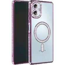 Genel Tedarik Samsung Galaxy A06 Joke Simli Magneticsafe Kılıf - Derin MOR-(5796) - EMTHBA6961-7127
