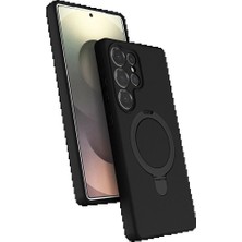 Samsung Galaxy S24 Ultra Regal Magsafe Standlı Kapak - SIYAH-(5796) - EMTHBA2907-3494