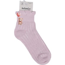 Ugly Duck Kalpli Ayıcık Detaylı Soket Çorap - Rose