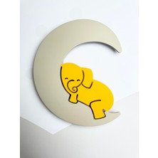 Bon Chic Baby Gün Işığı LED Duvar Aydınlatması Uyuyan Fil Sarı