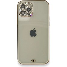 Genel Tedarik iPhone 12 Pro Kılıf Liva Taşlı Silikon - BEYAZ-(5796) - EMTHBA4049-6483