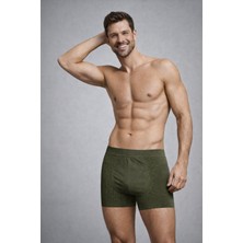 Süsen Lingerie Likralı Dikişsiz Erkek Haki Boxer, Erkek Esnek Nefes Alan Dikişsiz Baksır