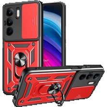 Realme C75 4g Kılıf Pars Lens Yüzüklü Silikon - KIRMIZI-(5796) - EMTHBA2322-9084