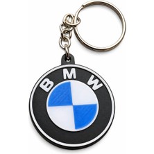 Bmw Logolu Özel Tasarım Araç Anahtarlığı | Siyah Mavi Yuvarlak Şık Anahtarlık | Otomobil Severlere Hediye