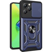 Genel Tedarik Infinix Hot 40 Pro Kılıf Pars Lens Yüzüklü Silikon - LACIVERT-(5796) - EMTHBA6644-9571