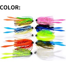 Hokkaido Hokkaıdo 10 Adet Farklı Renklerde,glow,simli,2.25 Gram Tai Rubber,fly,jig Head Etek,