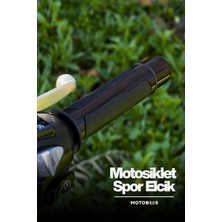 Motobros Motosiklet Barracuda Siyah Spor Elcik Motor Elcik Motosiklet Aksesuar