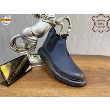 New Optimal Eva Taban  Nubuk Erkek Hakiki Deri Bot - Lacivert - 40