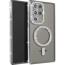 Genel Tedarik Samsung Galaxy S25 Ultra Kılıf Joke Simli Magneticsafe Kılıf - GÜMÜŞ-(5796) - EMTHBA4602-684