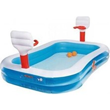 Bestway Basketbol Potalı Şişme Havuz 254x168x102 Cm Yumuşak Vinil Malzemeden Üretim