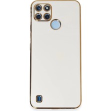 Genel Tedarik Realme C25Y Kılıf Volet Silikon - BEYAZ-(5796) - EMTHBA8016-1289