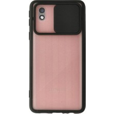 Samsung Galaxy A01 Core Kılıf Palm Buzlu Kamera Sürgülü Silikon - SIYAH-(5796) - EMTHBA3138-22