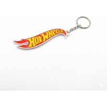 Hot Wheels Tarzı Alev Logolu Özel Anahtarlık | Kırmızı Sarı Spor Araç Anahtarlığı | Çocukluk Nostaljisi Hediyelik