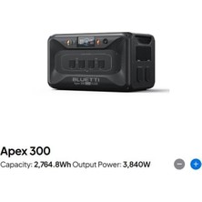 Bluetti Bluettı Apex 300 Taşınabilir Güç Istasyonu – 300W Inverterli, Lifepo₄ Bataryalı, Güneş Enerjisi Uyumlu