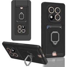 Magicool Xiaomi Redmi Note 14 Pro Plus Kılıf Zuma Kartvizitli Yüzüklü Silikon - Siyah