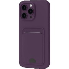 Genel Tedarik iPhone 16 Plus Kılıf Kelvin Kartvizitli Silikon - Derin MOR-(5796) - EMTHBA8808-5821