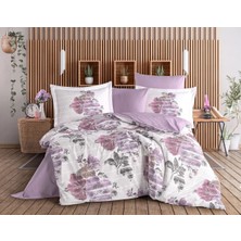 Mg Çift Kişilik Poplin Nev Sara Mor