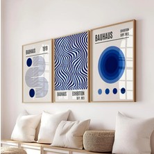 Pam Studio Modern Bauhaus Stil Geometrik 3’lü Poster Seti – Minimalist Duvar Sanatı