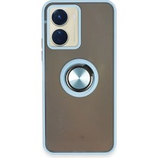 Genel Tedarik Vivo Y16 Kılıf Montreal Yüzüklü Silikon Kapak - Buz MAVI-(5796) - EMTHBA5219-6437