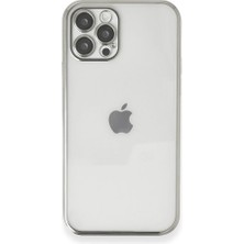 Genel Tedarik iPhone 12 Pro Kılıf Lensli Silikon - GÜMÜŞ-(5796) - EMTHBA1755-7568