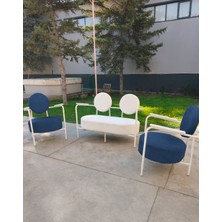 Azra Mobilya Venüs Koltuk Takımı Beyaz Iskelet – Modern Koltuk Seti | Ofis ve Ev Kullanımı | Soft Kumaş
