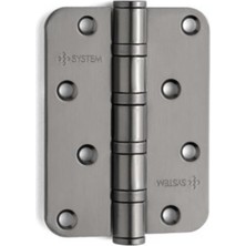 System 10 cm Yönsüz Menteşe 4 Bilyalı 3 mm Füme Renk