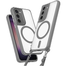 Genel Tedarik Samsung Galaxy S23 Plus Kılıf Enka Magsafe Silikon Kılıf - Titan GRI-(5796) - EMTHBA1021-5596