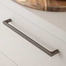 System 4732 Modern Tırtıklı Kulp Koyu Bronz Saten Renk 224 mm (Iki Delik Arası Mesafe)