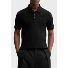 Calvin Klein Logolu % 100 Pamuk Regular Fit Polo LV04LE203GUB1 Erkek Polo LV04LE203G Ub1