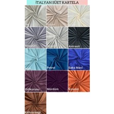 Italyan Süet Kumaş Lastikli Kaymaz Esnek Sandalye Koruyucu Örtü - Açık Gri - Üç Adet