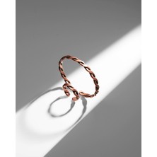 Sırlı Sepet Burgu Bakır Bilezik Yüzük Seti