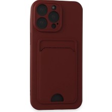 Genel Tedarik iPhone 15 Pro Kılıf Kelvin Kartvizitli Silikon - BORDO-(5796) - EMTHBA2451-5290