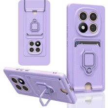 Magicool Xiaomi Redmi Note 14 Pro 5g Kılıf Zuma Kartvizitli Yüzüklü Silikon - Lila